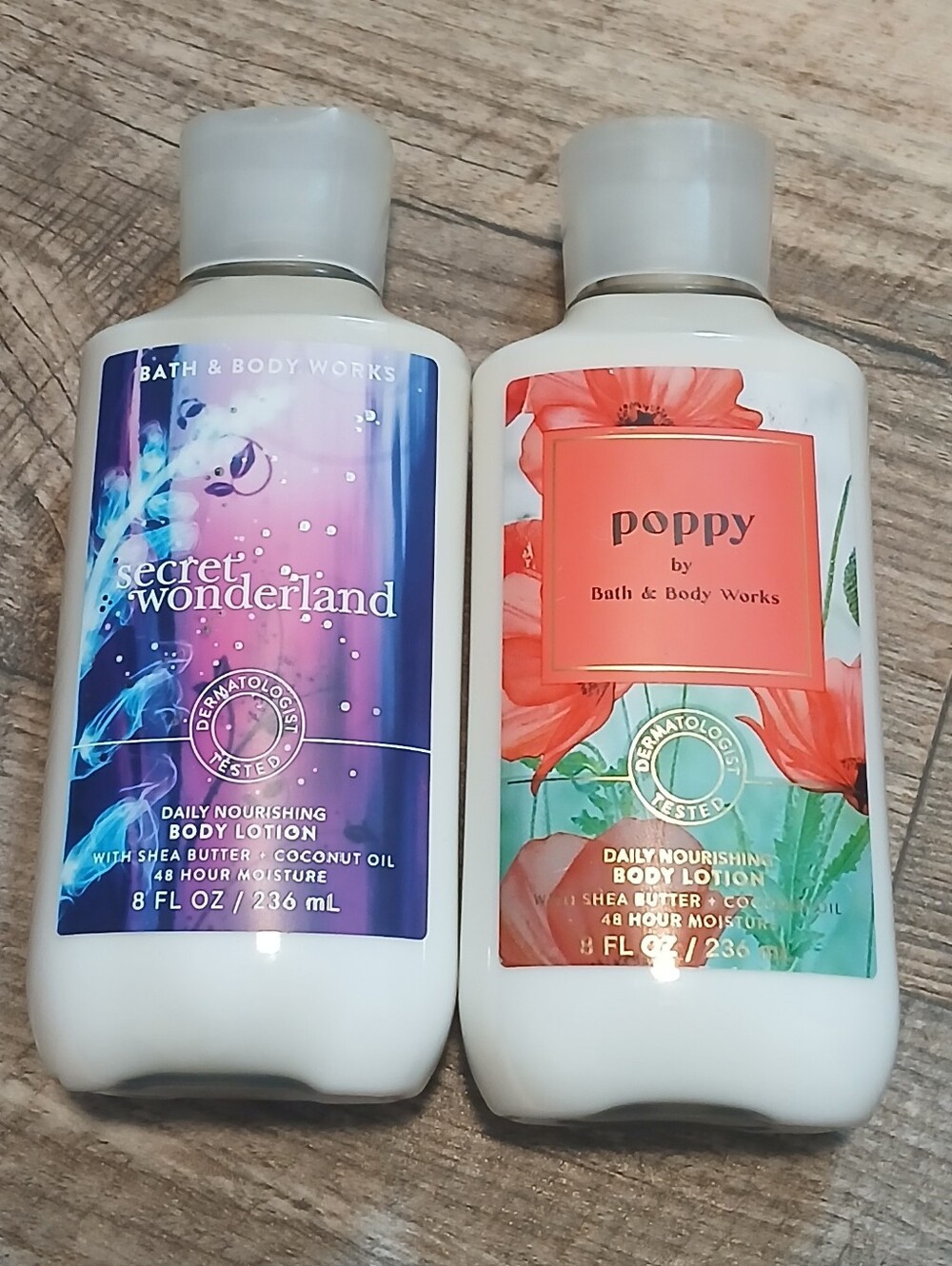Bath & Body Works Poppy & Secret Wonderland Lotions